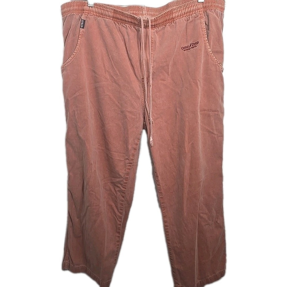Crazy Shirts Joggers Mens Size XL‎ Peach Chile Dyed Elastic Waist Pants
